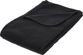Atmosphera zwarte Polar Fleece Deken 125x150 cm - 180 g/m²