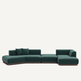 Open hoekbank rechts XL in gevlekt canvas, JACOPO