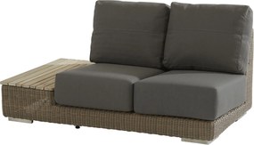 4 Seasons Outdoor Kingston hoekbank pure met teak eilanden * SALE * Loungeset   antraciet weerbestendig