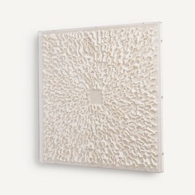 Papier-maché muurkunst onder plexiglas, Sudjo