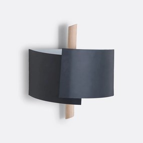 Wandlamp in staalmetaal en beukenhout, Stolico