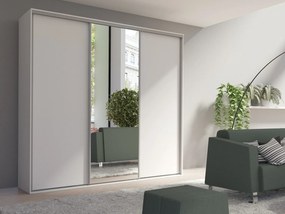 Kledingkast Murrieta 181, Wit, 244x254x62cm, Kledingkast deuren: Schuivend