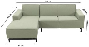 Boavista Sunbrella loungebank chaise longue - Heritage leaf - 2-delig - rechts