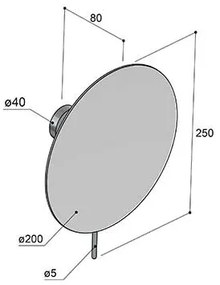 Hotbath Cobber vergrotingsspiegel met wandmontage zwart mat