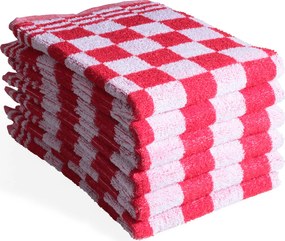 Keukendoek ruit – 6 stuks – 50×50 –rood