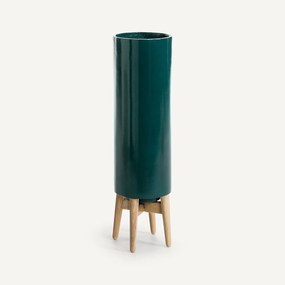 Bloempot op poot in hevea, H70cm, Florian
