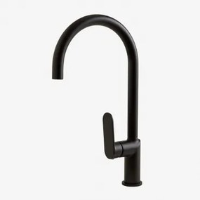 Keukenkraan Met Hoge Uitloop In Messing Alameda Matzwart - Sklum