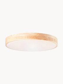 Dimbare LED plafondlamp Slimline van hout met afstandsbediening