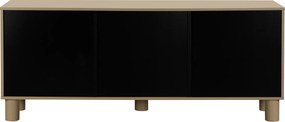 Dressoir Met Grote Ribbels Zandkleur 180 Cm - 180x40x75cm.