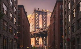 Kunstfotografie Manhattan Bridge, NYC, samfotograf, (40 x 24.6 cm)