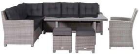 Garden Impressions Jaru lounge dining set 6-delig links - luxe kussens