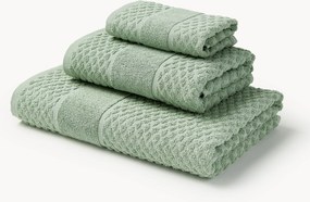 Handdoekenset Katharina met honingraatpatroon, in verschillende setgroottes