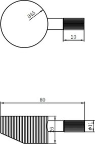 Saniclear Exclusive Stripes hendel voor Matrix wastafelkraan (SK21867)