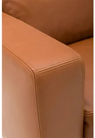 Goossens Excellent Bank Massimo cognac, leer, 3,5-zits, urban industrieel