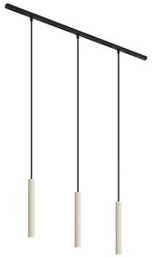 Modern railsysteem met 3 hanglampen beige met zwart 1-fase - Slimline Keno G9 Scandinavisch Binnenverlichting Lamp