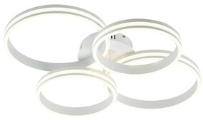 Plafondlamp wit incl. LED 3-staps dimbaar 4-lichts - Navara Design rond Binnenverlichting Lamp