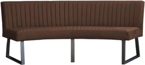 Eetkamerbank - Hengelo - stof Element donkerbruin 25 - geschikt voor ovale tafel 200 cm