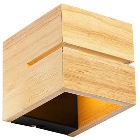 Landelijke wandlamp eiken hout 9,7 cm - Transfer Groove