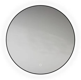 Looox Mirror collection spiegel - rond 70cm - ind.LED verl. sp.verw. m.black SPMBLR700