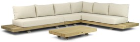 Hoek loungeset 6 personen Teak Taupe  Santika Furniture Santika