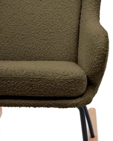 Kave Home Maustin Schommelstoel Groen Boucle
