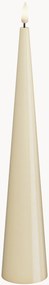 Handgemaakte kerst LED kaars Cone Shaped, echt vlam effect, H 28 cm