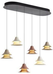 Hanglamp multicolor incl. LED dimbaar 6-lichts easylift - Witch