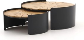 Loungetafel Bellagio  | Rond  | Tuintafel Teakhout | 2-delig | Kees Smit Tuinmeubelen