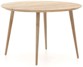 Tuin eettafel ROUGH | Rond  | Tuintafel Teakhout | Ø115cm | 4 personen | Kees Smit Tuinmeubelen