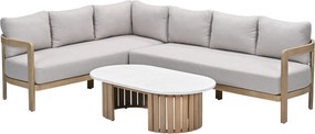 Garden Impressions Sirocco loungeset 3-delig links - acacia - grey sand