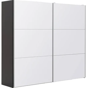 Goossens Kledingkast Easy Storage Sdk, 253 cm breed, 220 cm hoog, 2x 3 paneel glas schuifdeuren