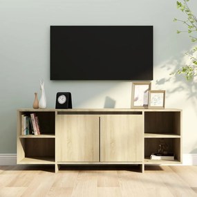 vidaXL Tv-meubel 130x35x50 cm spaanplaat sonoma eikenkleurig