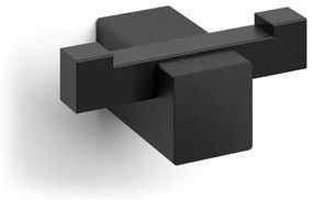 Zack Carvo Handdoekhaak - 7x3cm - dubbel - zwart 40504