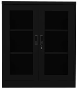 vidaXL Kantoorkast 90x40x105 cm staal zwart
