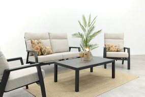 Lagos/Atlanta stoel-bank loungeset 4-delig verstelbaar - Antraciet