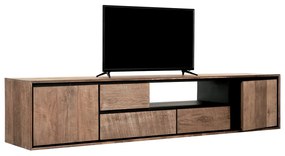 DTP Home Metropole Zwevend Tv-meubel Teak Hout 195 Cm - 195x40x40cm.