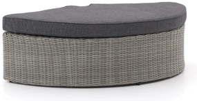 Voetenbank tuin | Intenso  Venetië | Wicker (vlechtwerk) | Grijs/Antraciet | 130x70cm | Kees Smit Tuinmeubelen