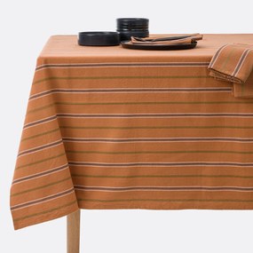 Gestreept tafelkleed in geverfd-geweven katoen, Hortense