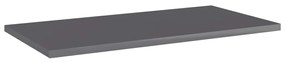 vidaXL Wandschappen 8 st 60x30x1,5 cm spaanplaat hoogglans grijs