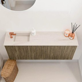 Mondiaz Joya DLux 100cm toiletmeubel dusk met wastafel faye links 1 kraangat meli