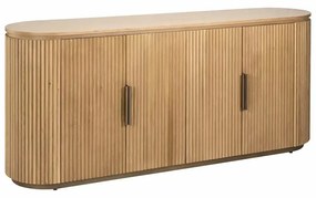 Richmond Interiors Belfort Ovaal Dressoir Eiken Met Ribbels - 185x45x80.5cm.