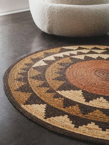 Vloerkleed Sahara jute rond | Benuta