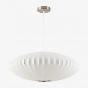 Hanglamp Van Kunstzijde En Ijzer Worel Ø62 Cm - Sklum