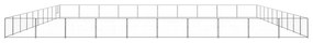 vidaXL Hondenkennel 100 m² staal zilverkleurig