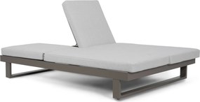 Lifestyle Garden Furniture Massimo Ligbed Met Kussen Antraciet/soft Grey Aluminium Grijs
