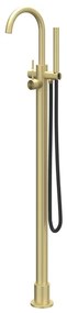 IVY Concord Badmengkraan Vrijstaand - draaibare uitloop - 150cm - Doucheslang - Staafhanddouche - RVS316 - geborsteld mat goud PVD 6303102