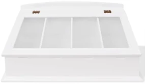 vidaXL Besteklade MDF wit barok stijl