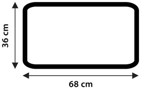 Differnz Tutus bad inlegmat 68x36cm wit