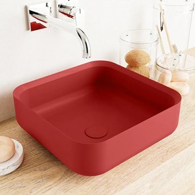 Mondiaz Binx Solid Surface waskom 36x36cm fire