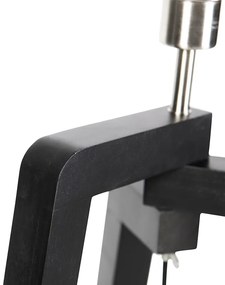 Vloerlamp tripod zwart met taupe kap en goud 50 cm - Puros